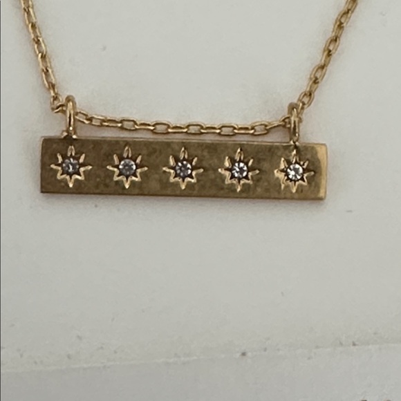 Gold Chicago flag necklace - Picture 4 of 4